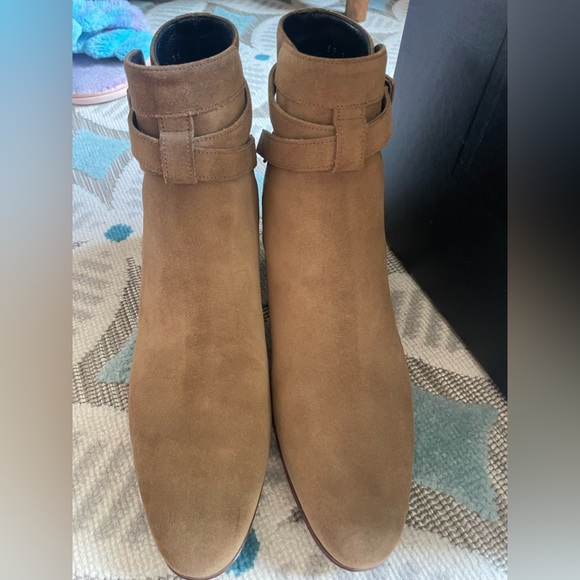 Saint Laurent Suede Ankle Boots - Booties - Tan - Size 39 Womens - Brand NIB - Picture 9 of 14